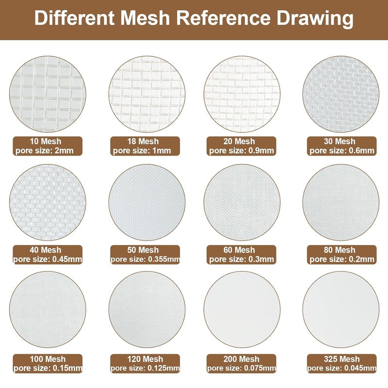 LVDALAB 70 Mesh(0.25mm) PVC Nylon Lab Sieve, 7.9Inch(20cm) Diameter Sample Sifter Strainer for Industrial Lab Home - Image 5